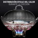 Small Yosukata 34.5 cm (13.6-inch) Stainless Steel Wok Lid with Tempered Glass Insert