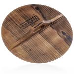 Small Yosukata 34.5 cm (13.5-inch) Wooden Wok Lid with Carbonized Finish