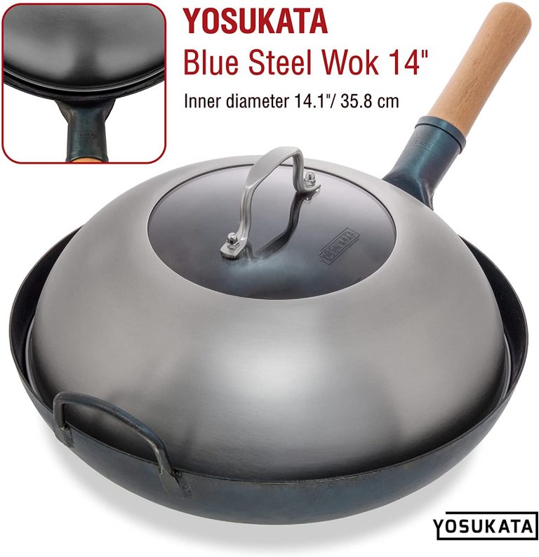 Yosukata 13,6-inch Stainless Steel Wok Lid with Tempered Glass Insert – Canada
