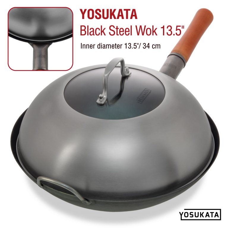 Yosukata 12,8-inch Stainless Steel Wok Lid with Tempered Glass Insert – Canada